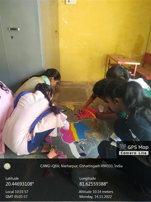 Govt. Naveen Collage, Narharpur | शासकीय नवीन महाविद्यालय नरहरपुर - Rangoli Competition